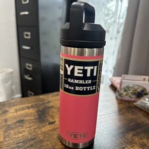 YETI Rambler 18 oz Bottle Chug Bottle with Chug Cap Tropical Pink